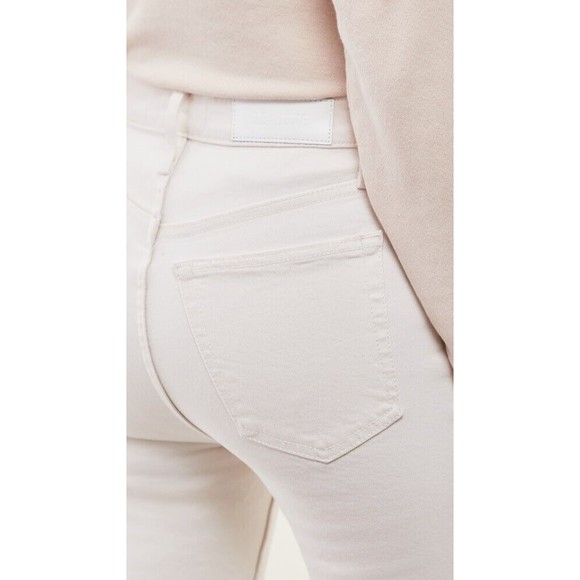 RE/DONE REDONE Originals 90s High Rise Ankle Crop Cream Vintage White Sz 24 / 0 - Picture 7 of 11